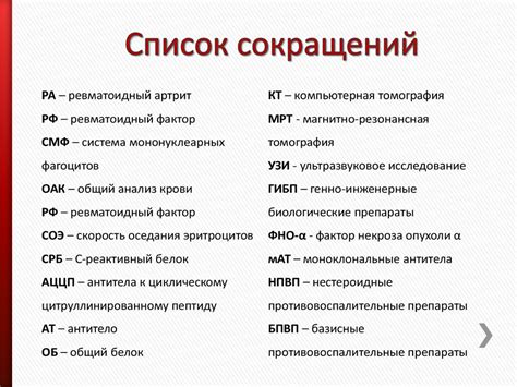 Активное применение аббревиатур и сокращений известных терминов