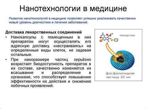 Возможности применения инновационного продукта в медицине