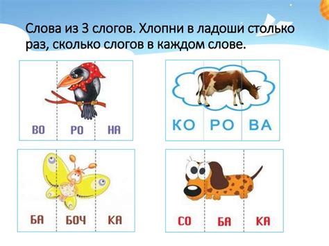 Второй этап работы разбивающего устройства: разделение слов на слоги