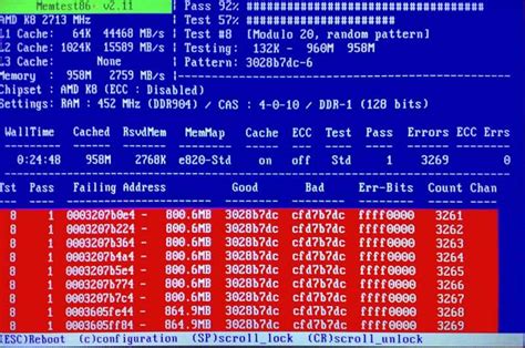 Запуск Memtest86 и выбор опций тестирования