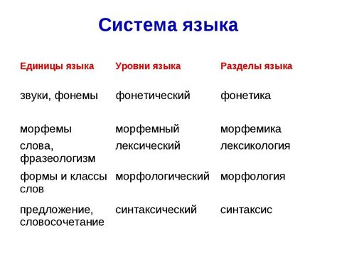 Морфологическая структура русского языка: ключевые понятия и базовые принципы