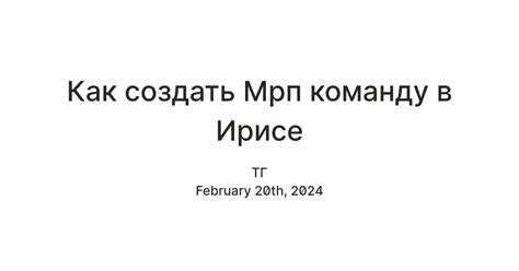 Обязательные шаги при исключении МРП команды в Ирисе