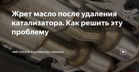 Преимущества и возможности переработки остатков масла после удаления катализатора