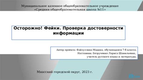 Проверка достоверности информации и раскрытие противоречий