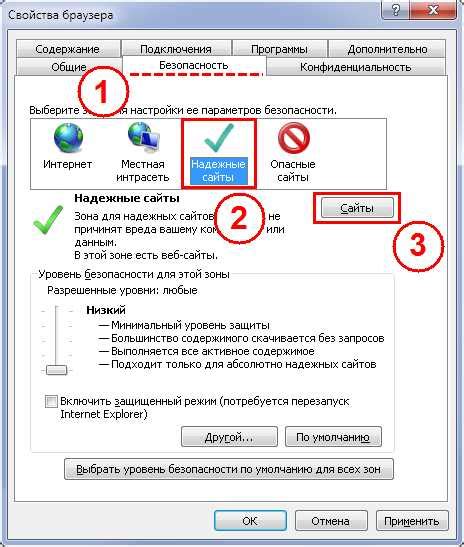 Проверка и применение настроек браузера