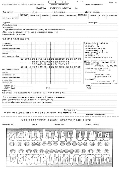 Профессиональный результат стоматологического исследования