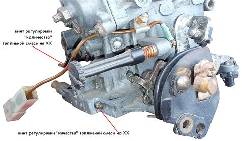 Регулировка качества и количества смеси в карбюраторе Солекс
