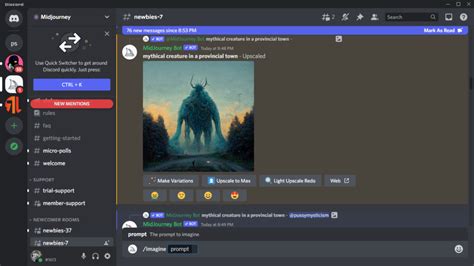 Роль и принцип работы mid journey на платформе Discord