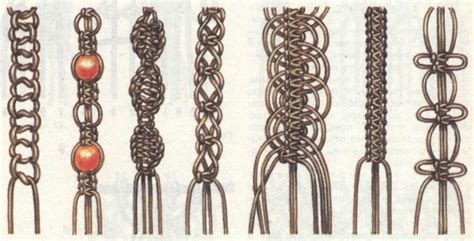Техники плетения: узел булавки и макраме