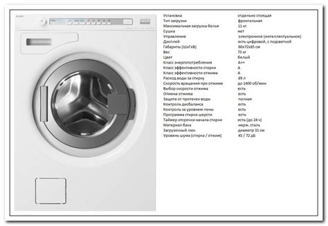 Технические характеристики стиральной машины: анализ особенностей и возможностей