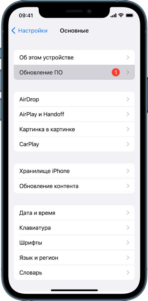 Удаление приложений или обновление программного обеспечения на iPhone 13