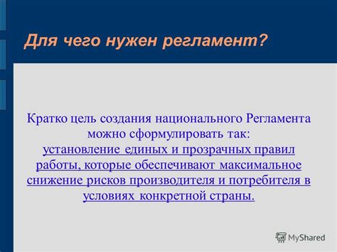 Установление правил и регламента для команды долгожителей