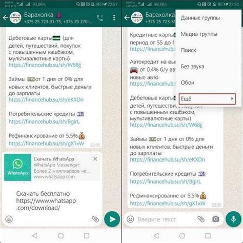  Ограничения не видеть новые сообщения и медиафайлы в WhatsApp
